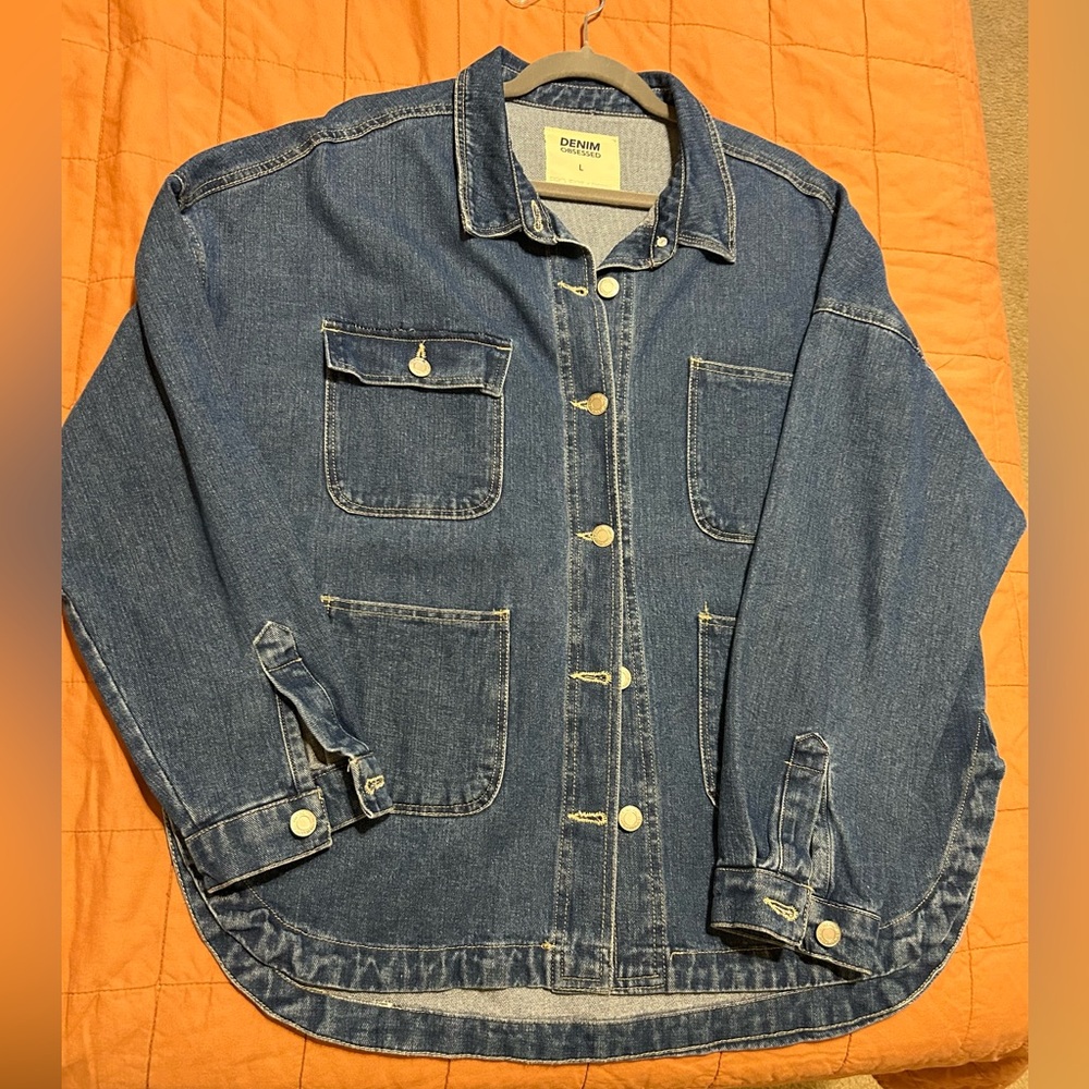 Denim Obsessed Button-Up Oversized Jacket - image 2